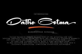 Datho Ostma: A Handwritten Typeface for Modern Web Design