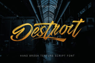 Destroit: A Bold Script Font for Creative Projects