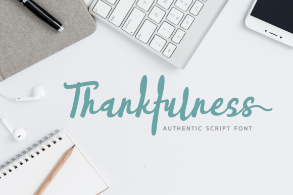 Thankfulness Font: Bold Handwritten Charm for Craft Projects